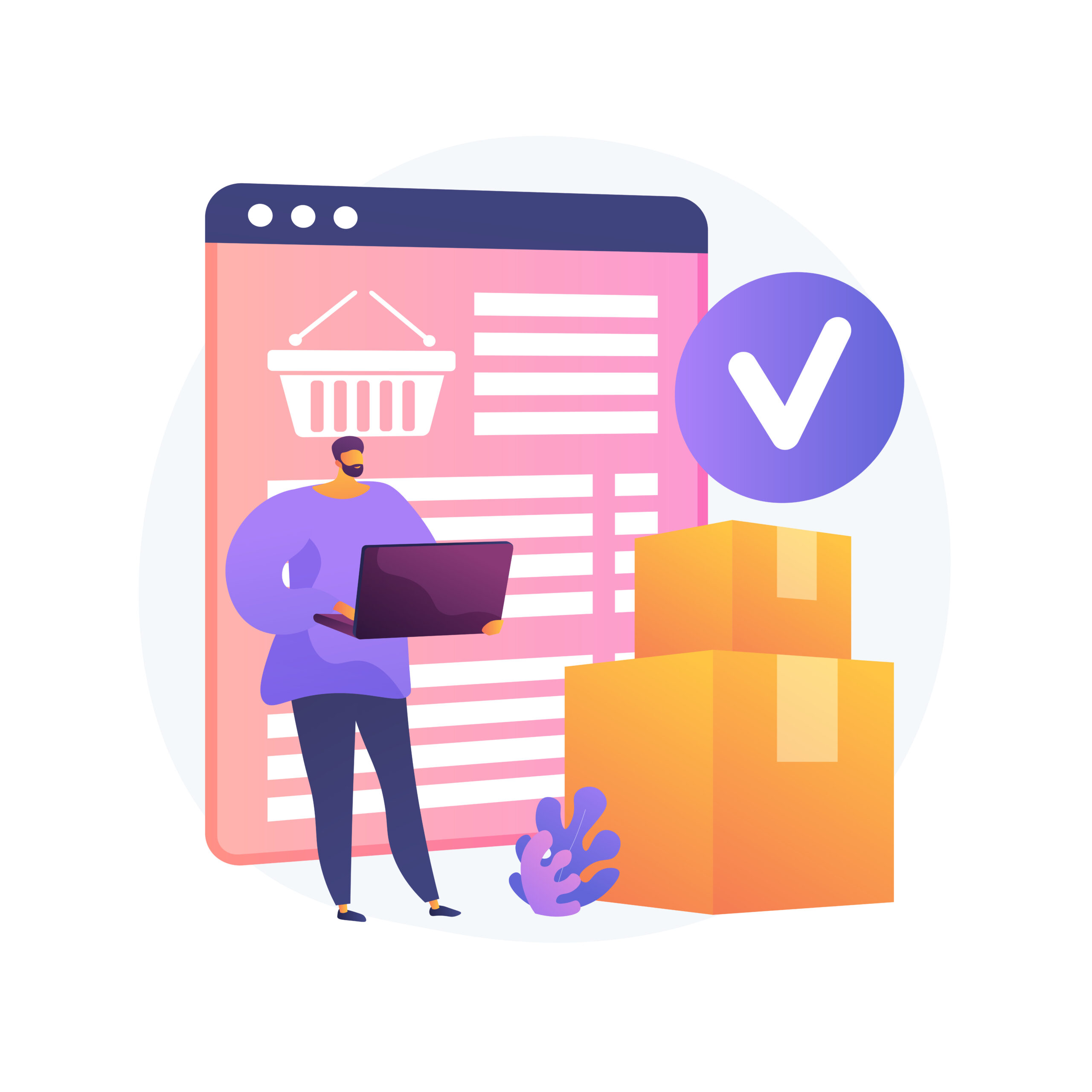 online order delivery service vector concept metaphor.